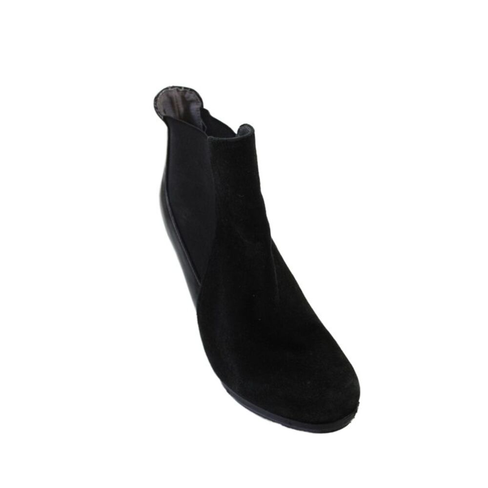 Calvin Klein Womens Suede Britney Heeled Ankle Boots Black Size 7